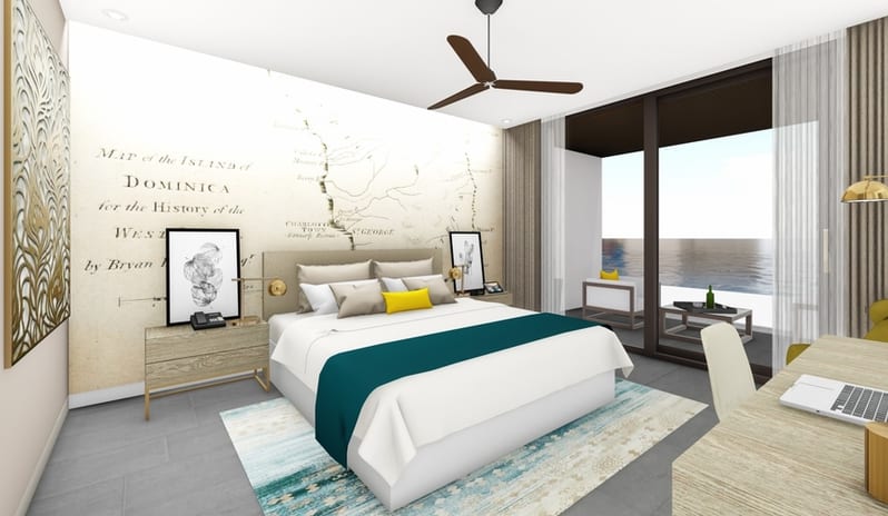 Fort Young Dominica - Fort Ocean View Room King Bed